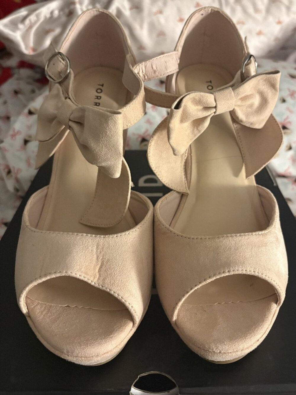 Torrid- Blush/Tan Wedges (wide width)